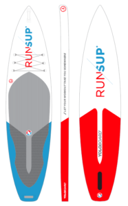 Top and bottom view of our inflatable paddle board